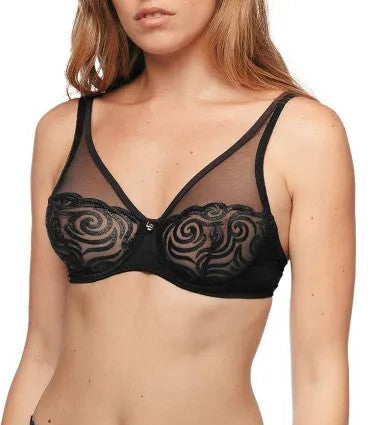 Louisa Bracq Tribal Fine Embroidered Tulle Foulard Bra | Di Moda Lingerie