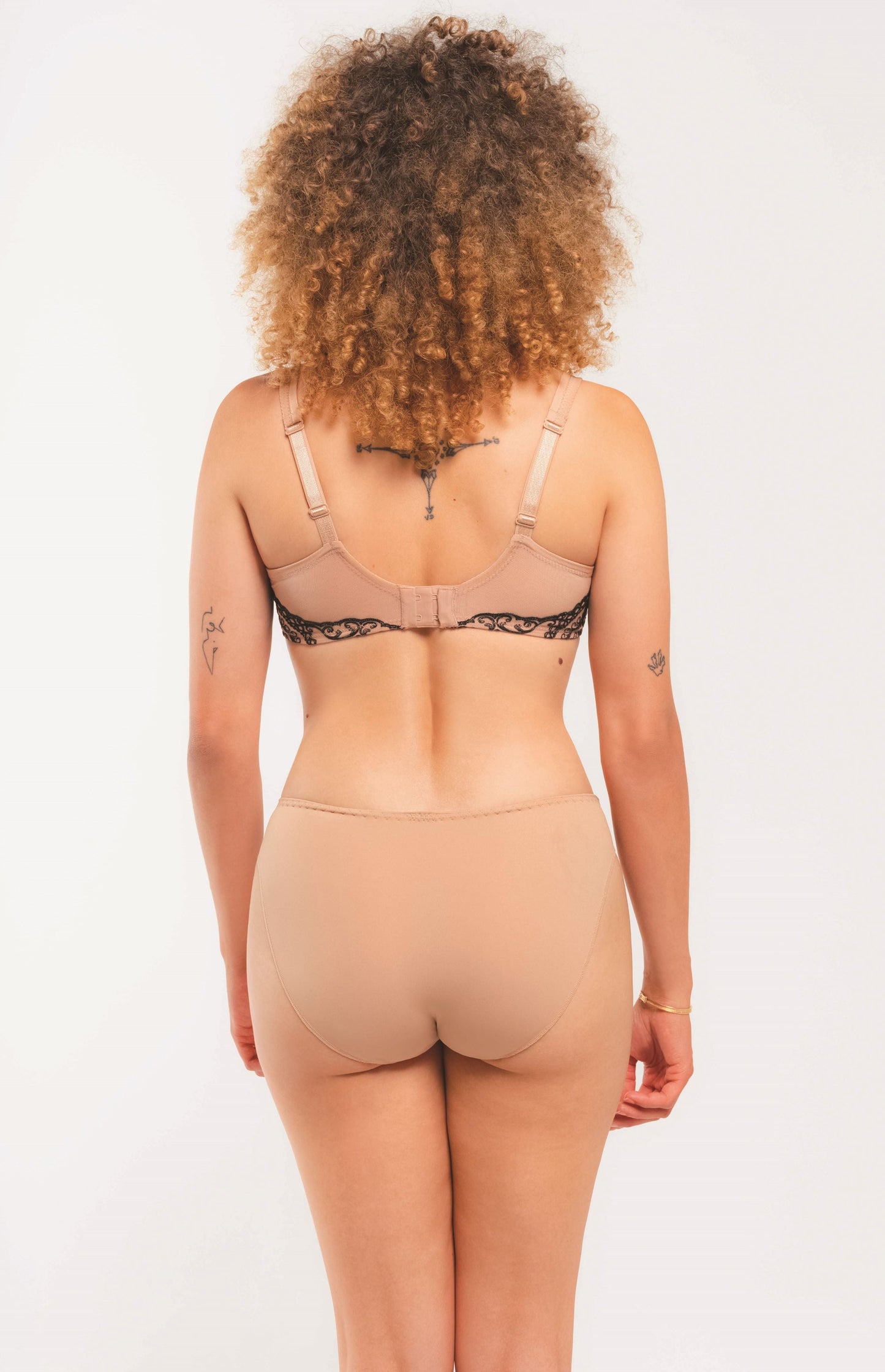 Luxuriously embroidered foulard bra and brief by Louisa Bracq, Paris at DiModa Lingerie Toronto.