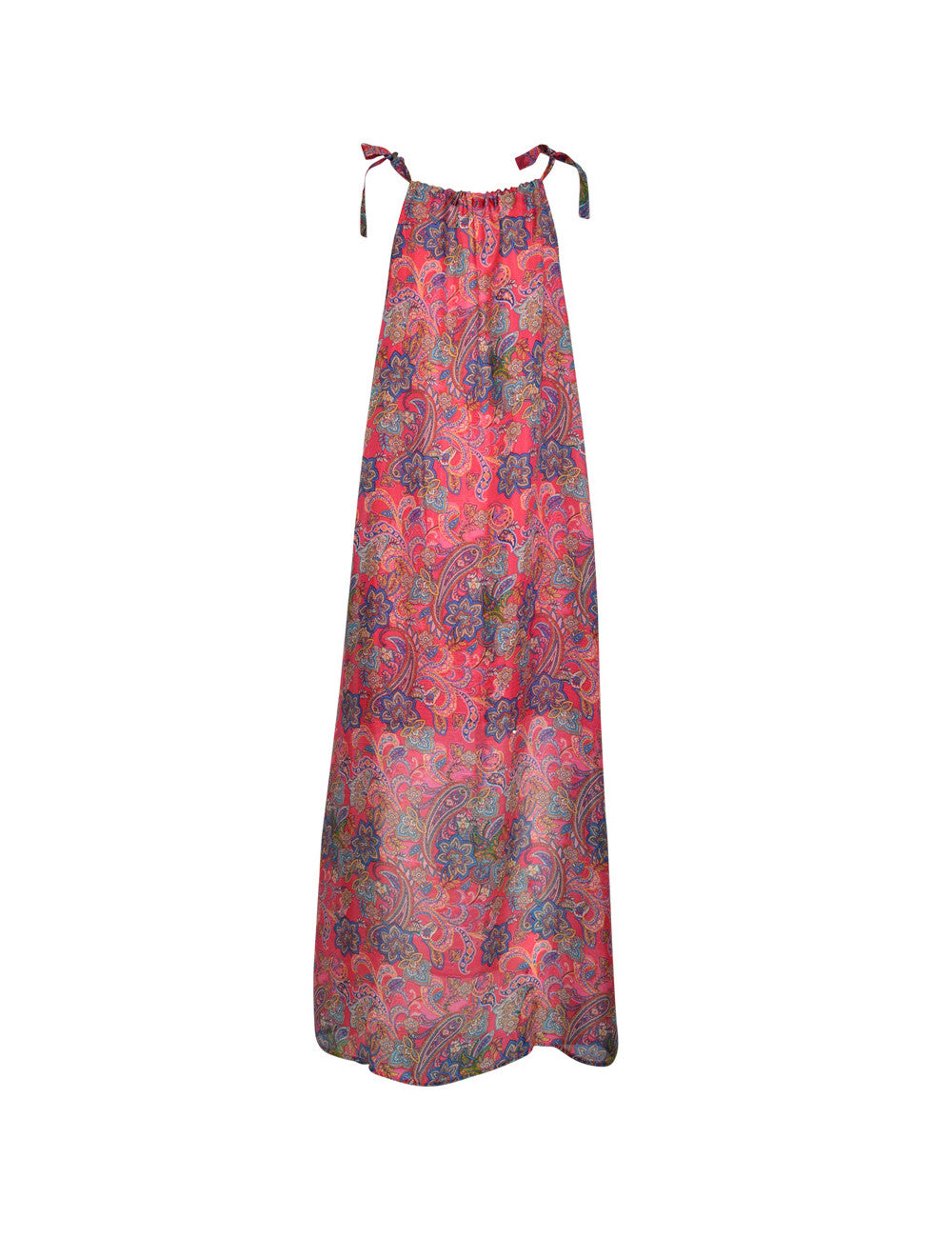 Maxi sundress made of 100% silk by Verdissima from Italy