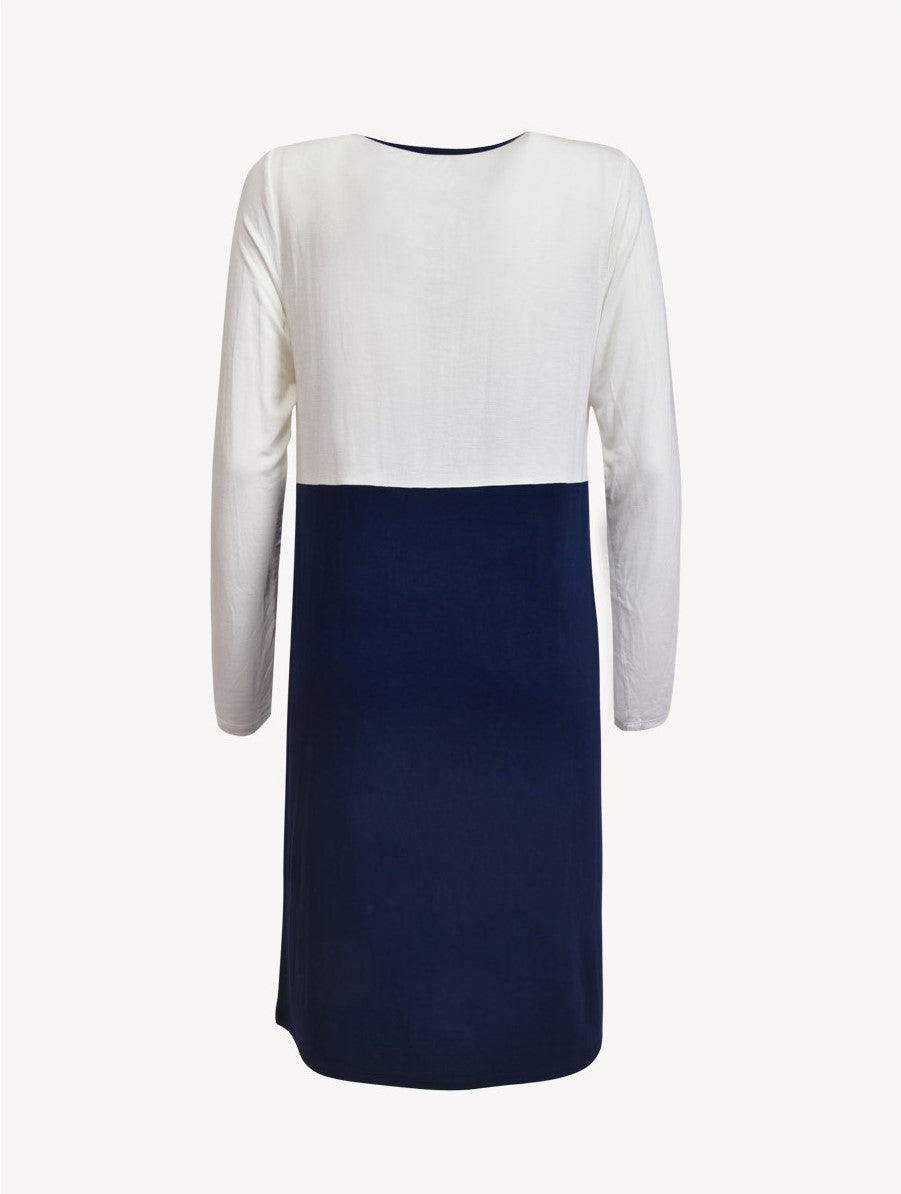 Long Sleeve Two-Colour Nightgown by SIeLEI from Italy