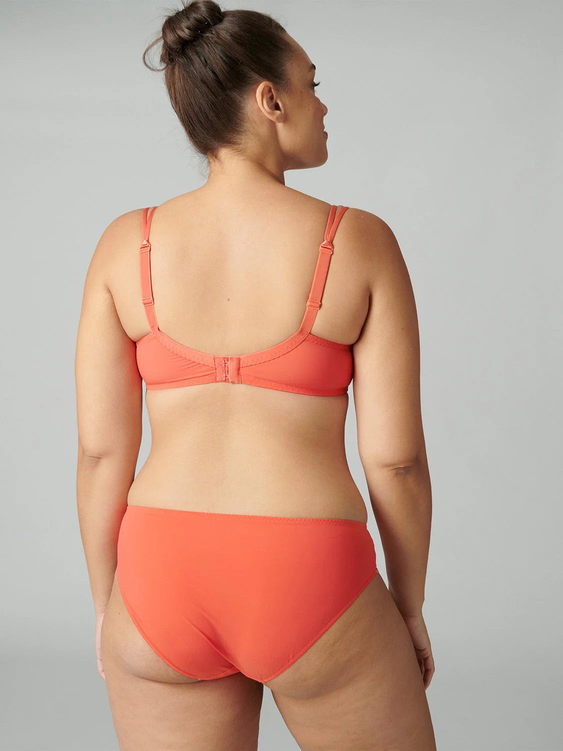 Women is wearing Delice Embroidered Brief back picture with matching bra(sold separately) 