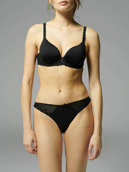 Andora Embroidered Thong front picture with matching bra(sold separately)