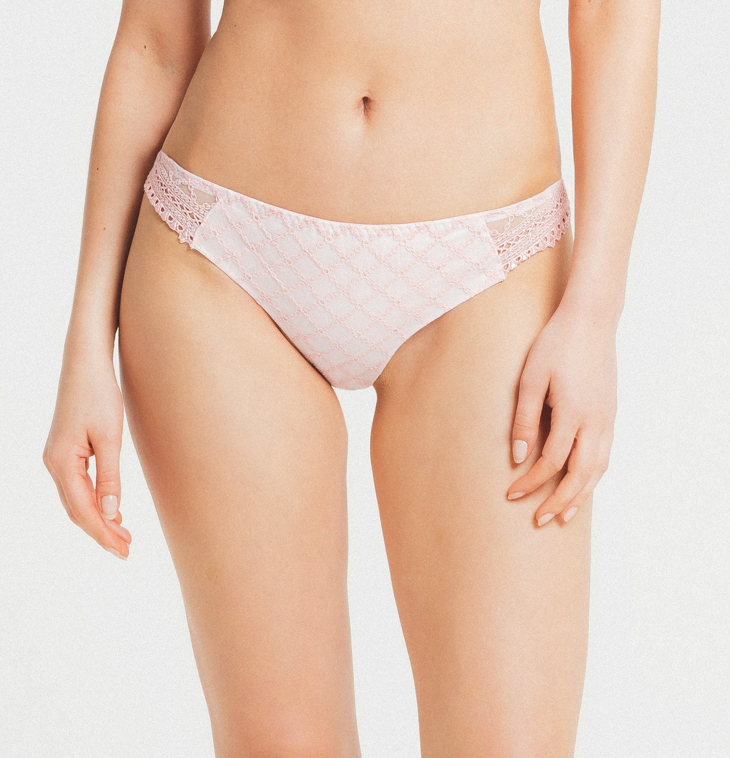 Elegant embroidery thong from the Paco line  by Louisa Bracq from France at Di Moda Lingerie Toronto.