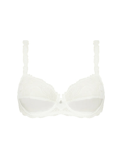 White bikini top on a white background