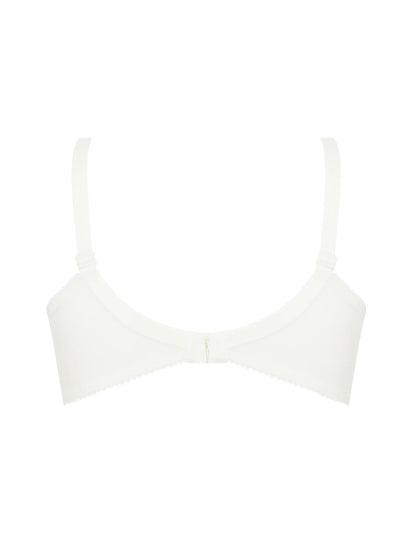 White bikini top on a white background