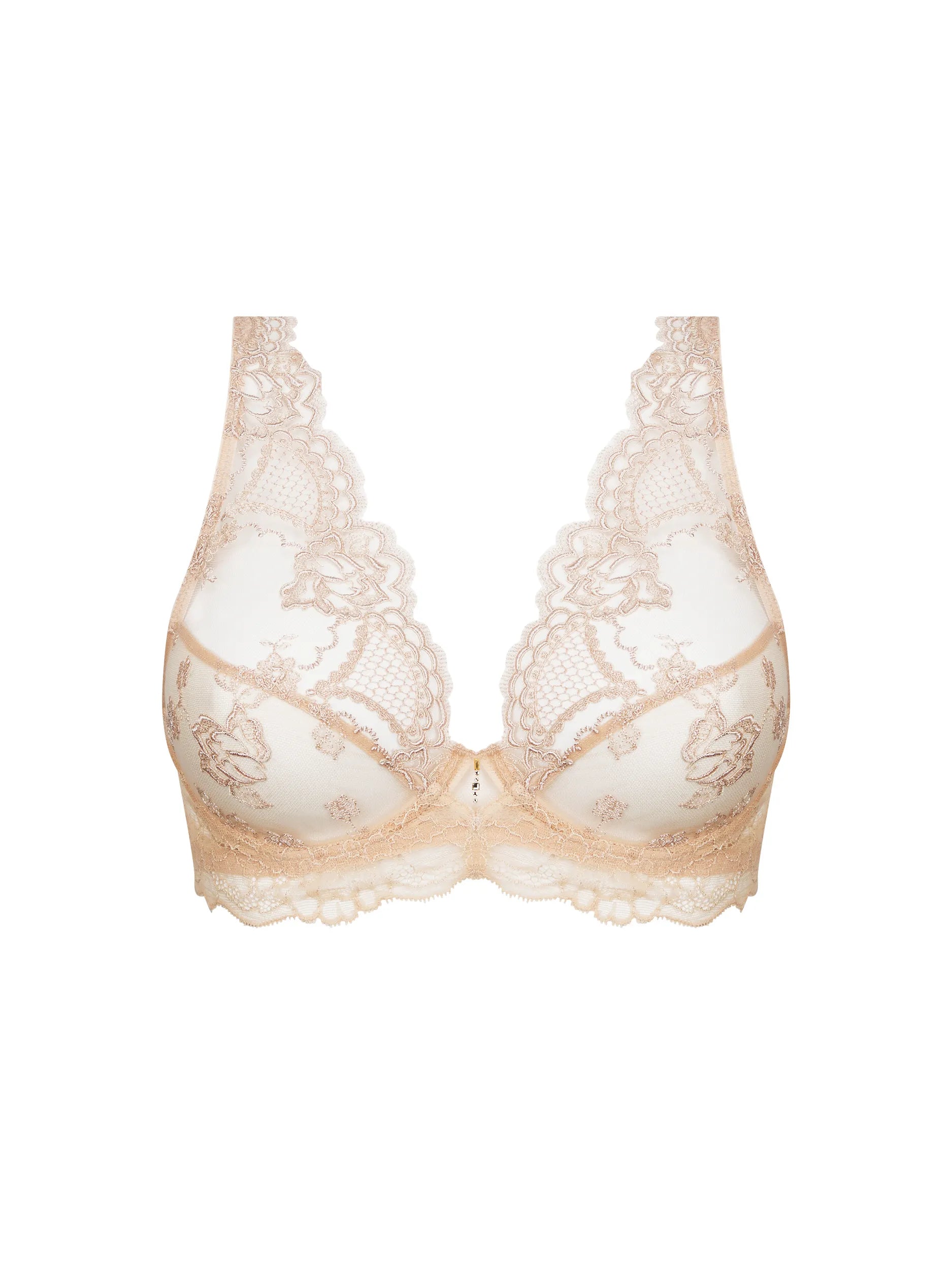 An exquisite bra from the Sublime en dentelle line by Lise Charmel, France. Front picture of the bra.
