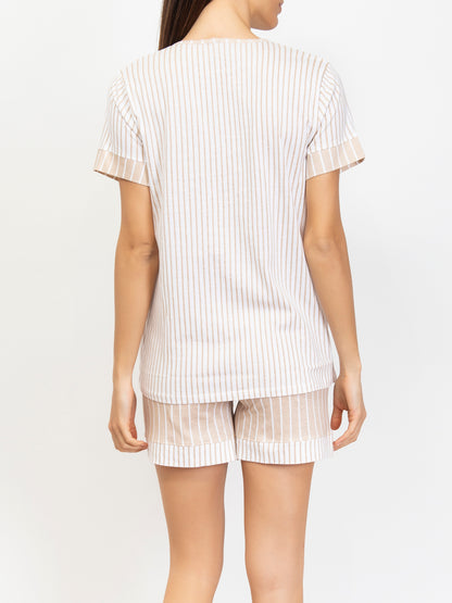 Cotton Striped Pajamas Set