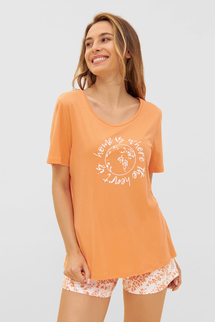 Front of the Be Happy Jersey Cotton T-Shirt