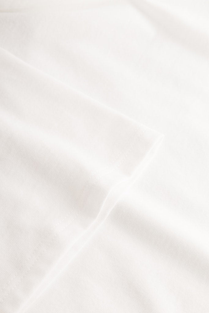 Be Happy Jersey Cotton Classic T-Shirt with detail on sleave seam