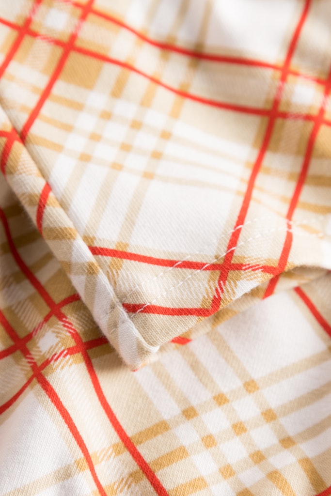 Front of the Be Happy Cotton Check Shorts