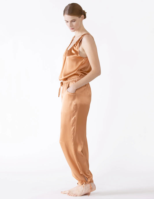 NK IMODE Sierra Ruched Neckline Silk Tank