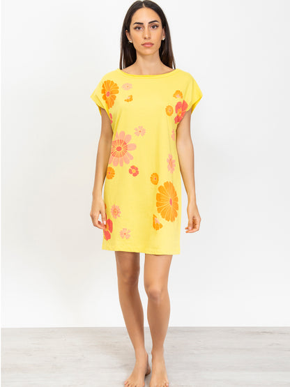 SIèLei's short dress is constructed with soft, breathable cotton to ensure a comfortable experience for the wearer. 