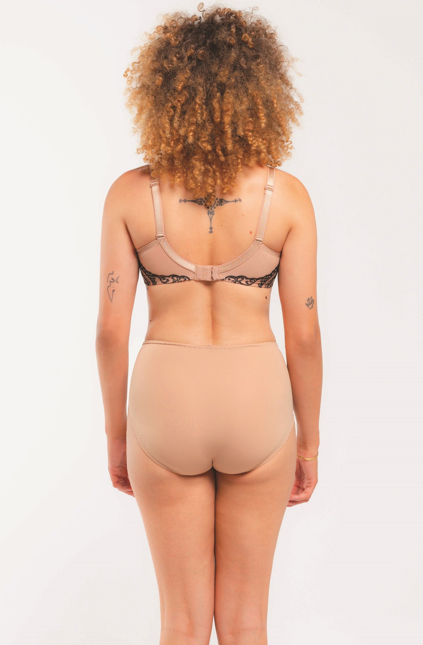 Sophisticated and luxuriously embroidered full brief panties and bra from the Kant line by Louisa Bracq from France at DiModa Lingerie Toronto.