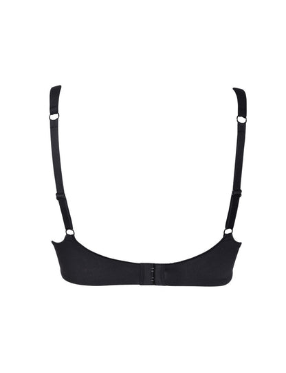 Black, underwire spacer cup bra from the Plus line by SIéLEI from Italy.