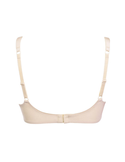 Beige, underwire spacer cup bra from the Plus line by SIéLEI from Italy.