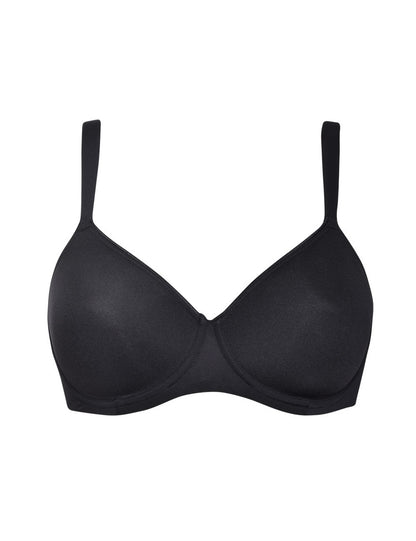 Black, underwire spacer cup bra from the Plus line by SIéLEI from Italy.