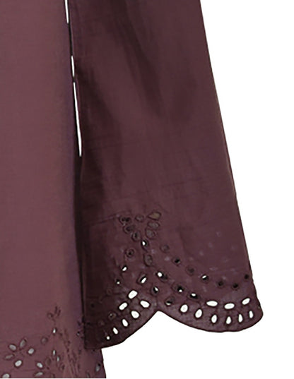 Closer look of the Woven Cotton Short Kaftan by Verdissima from Italy