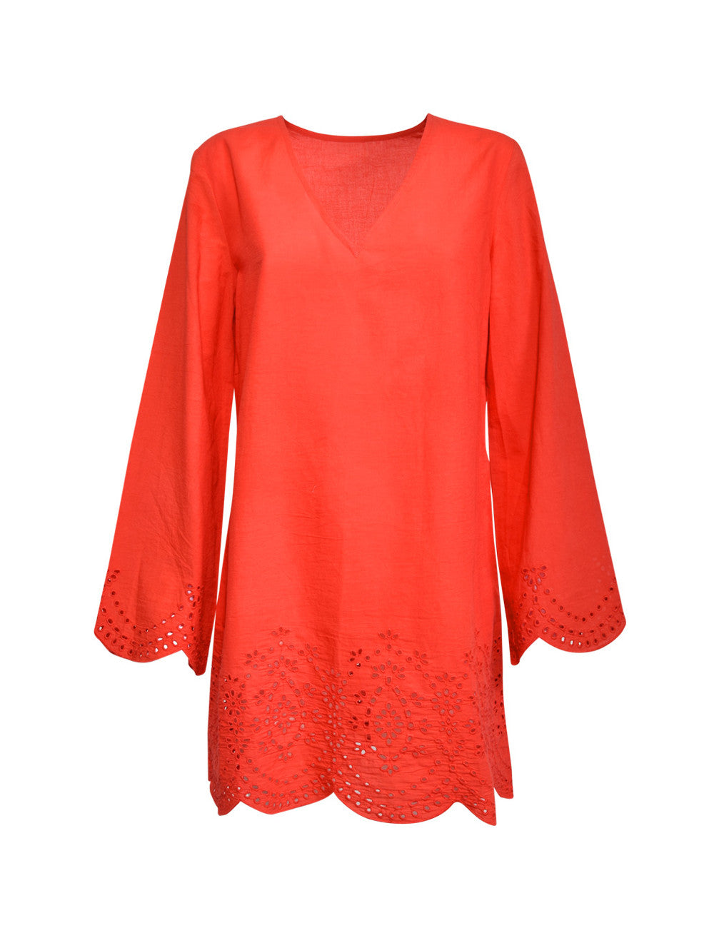 Woven Cotton Short Kaftan by Verdissima from Italy